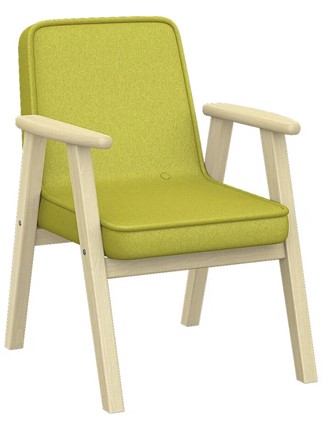 Кресло Ретро ткань лайм, каркас лак в Петрозаводске - изображение