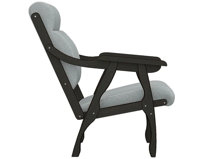 Кресло Вега 10 ткань серый, каркас венге в Петрозаводске - изображение 3