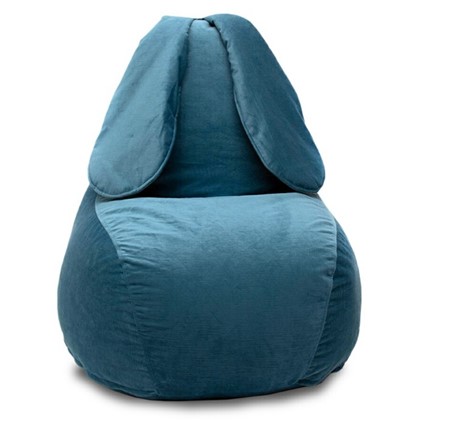 Кресло-игрушка Зайка (длинные уши), синий в Петрозаводске - изображение
