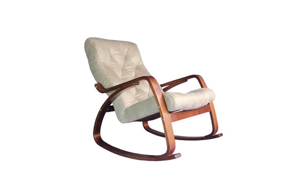 Кресло-качалка Гранд, замша крем в Петрозаводске - изображение