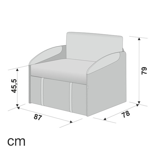 Кресло-кровать Polto серо-коричневый/шалфей (рогожка) в Петрозаводске - изображение 15