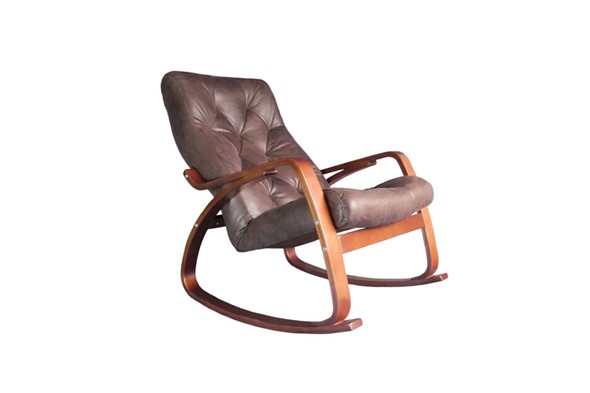 Кресло-качалка Гранд, замша шоколад в Петрозаводске - изображение