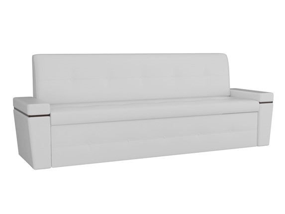 Кухонный прямой диван Деметра, Белый (экокожа) в Петрозаводске - изображение