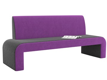 Кухонный диван Кармен, Черный/Фиолетовый (микровельвет) в Петрозаводске