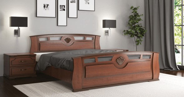 Кровать в спальню Жемчужина 160*200 с основанием в Петрозаводске - изображение