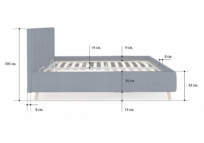 Двуспальная кровать с механизмом Alma 160х200 в Петрозаводске - изображение 3