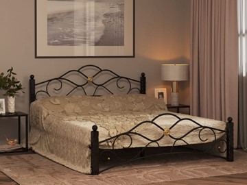 Кровать в спальню Гарда 3, 160х200, черная в Петрозаводске - предосмотр