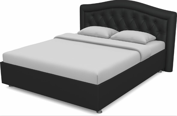 Кровать полутороспальная Луиза 1400 с основанием (Nitro Black) в Петрозаводске - изображение
