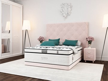 Спальная кровать Style Compact/Basement 180х200, Флок (Велсофт Винтажный розовый) в Петрозаводске