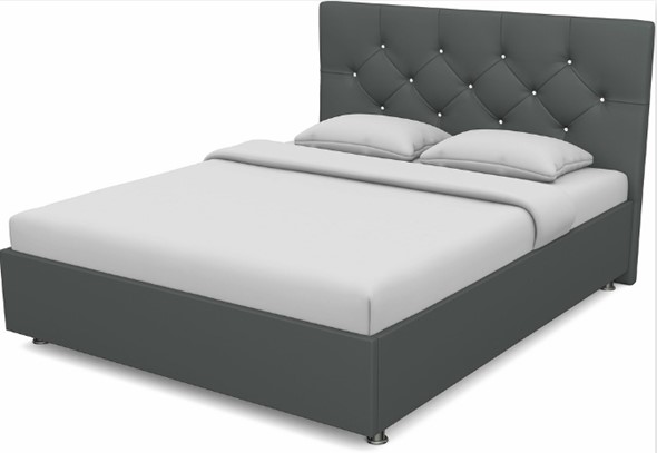 Кровать 1.5-спальная Моника 1400 с основанием (Nitro Grey) в Петрозаводске - изображение
