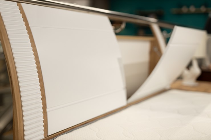 Кровать 2-спальная Бари 1600 с подъёмным механизмом Дуб Золотой/Белый ЛД 698.220 в Петрозаводске - изображение 13
