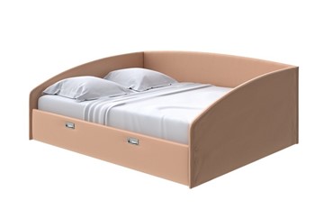 Спальная кровать Bono 160х200, Экокожа (Латунный перламутр) в Петрозаводске
