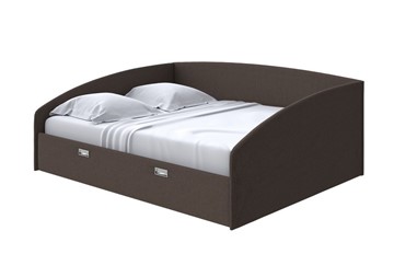 Спальная кровать Bono 160х200, Рогожка (Savana Chocolate) в Петрозаводске
