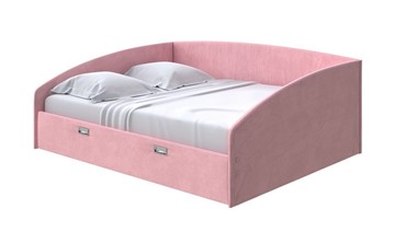Двуспальная кровать Bono 160х200, Велюр (Casa Жемчужно-розовый) в Петрозаводске