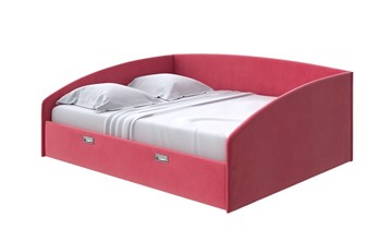 Кровать в спальню Bono 160х200, Велюр (Forest 13 Красный) в Петрозаводске