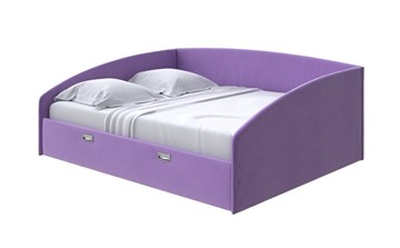 Кровать в спальню Bono 160х200, Велюр (Forest 741 Светло-фиолетовый) в Петрозаводске