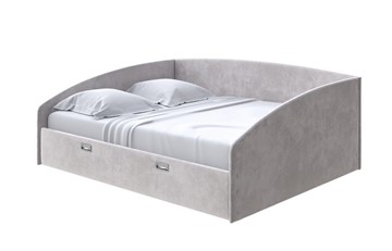 Двуспальная кровать Bono 160х200, Велюр (Лофти Серый) в Петрозаводске - предосмотр