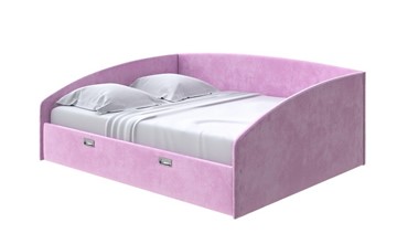 Кровать в спальню Bono 160х200, Велюр (Лофти Сиреневый) в Петрозаводске