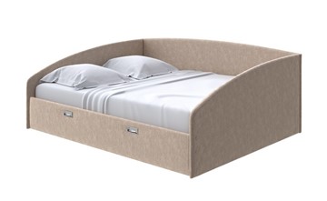 Двуспальная кровать Bono 180х200, Флок (Бентлей Какао) в Петрозаводске