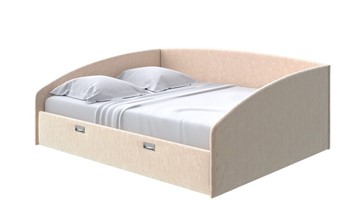 Двуспальная кровать Bono 180х200, Флок (Бентлей Песок) в Петрозаводске