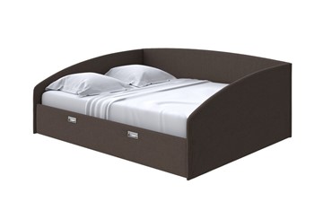 Кровать в спальню Bono 180х200, Рогожка (Savana Chocolate) в Петрозаводске