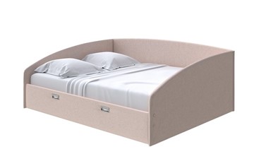 Двуспальная кровать Bono 180х200, Велюр (Scandi Cotton 4 Бежевый) в Петрозаводске