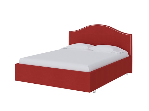 Кровать в спальню Classic 200х200, Велюр (Forest 13 Красный) в Петрозаводске - изображение