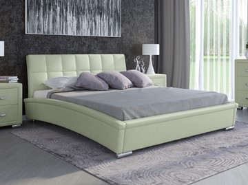Спальная кровать Corso-1L 200x200, Экокожа (Зеленое яблоко) в Петрозаводске