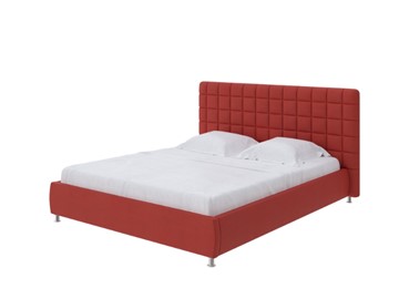 Двуспальная кровать Corso-3 140x200, Велюр (Forest 13 Красный) в Петрозаводске