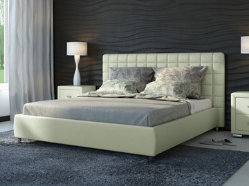 Кровать в спальню Corso-3 160х200, Экокожа (Зеленое яблоко) в Петрозаводске