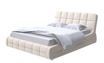 Двуспальная кровать Corso-6 140x200, Искусственная шерсть (Лама Бежевый) в Петрозаводске