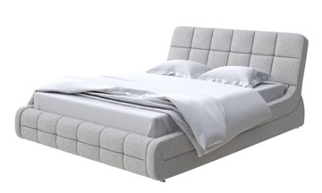 Спальная кровать Corso-6 140x200, Искусственная шерсть (Лама Светло-серый) в Петрозаводске