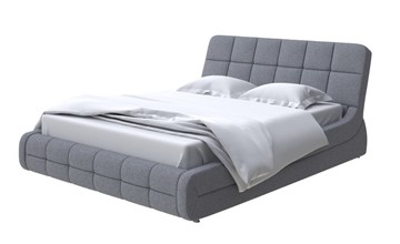 Спальная кровать Corso-6 140x200, Искусственная шерсть (Лама Темно-серый) в Петрозаводске