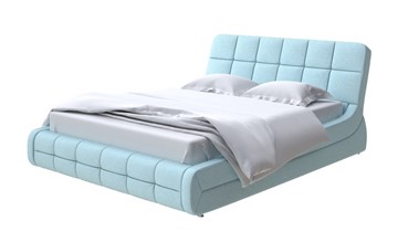 Кровать в спальню Corso-6 140x200, Велюр (Scandi Cotton 20 Голубой Лед) в Петрозаводске