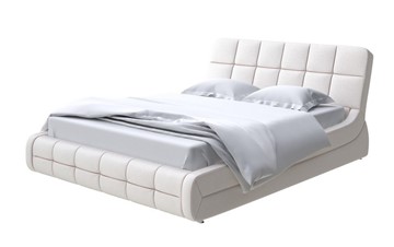 Двуспальная кровать Corso-6 140x200, Велюр (Scandi Cotton 3 Лён) в Петрозаводске