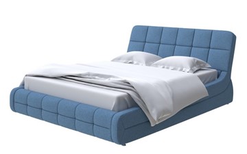 Спальная кровать Corso-6 160х200, Искусственная шерсть (Лама Индиго) в Петрозаводске