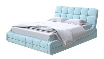 Двуспальная кровать Corso-6 160х200, Велюр (Scandi Cotton 20 Голубой Лед) в Петрозаводске
