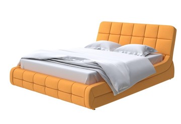 Кровать двуспальная Corso-6 180х200, Велюр (Scandi Cotton 18 Шафран) в Петрозаводске