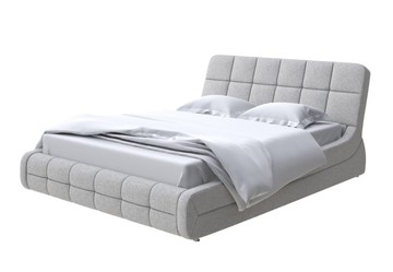 Кровать двуспальная Corso-6 200х200, Искусственная шерсть (Лама Светло-серый) в Петрозаводске