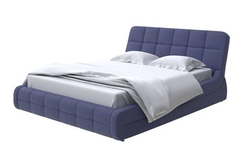Двуспальная кровать Corso-6 200х200, Рогожка (Firmino Полуночный синий) в Петрозаводске