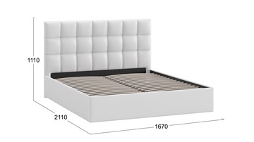 Кровать 2-спальная Эмбер тип 1 (Экокожа белая) в Петрозаводске - предосмотр 2