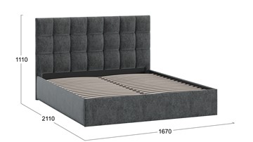 2-спальная кровать Эмбер тип 1 (Микровелюр Jercy Graphite) в Петрозаводске - предосмотр 2