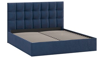 Кровать 2-спальная Эмбер тип 1 (Микровелюр Wellmart Blue) в Петрозаводске - предосмотр 1
