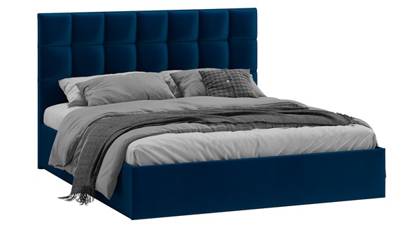 Кровать 2-спальная Эмбер тип 1 (Велюр Confetti Blue) в Петрозаводске - изображение