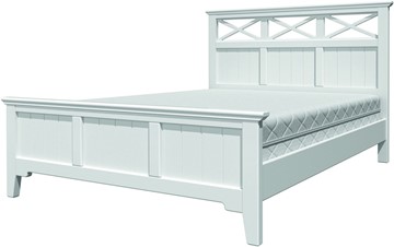 Кровать 2-спальная Грация-5 с белым карнизом (Белый Античный) 160х200 в Петрозаводске