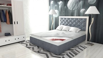 Двуспальная кровать Манхэттен 180х200 (с основанием), с высотой спинки - 140 см в Петрозаводске - предосмотр 8