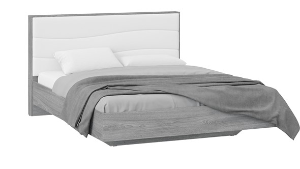 Кровать Миранда тип 1 (Дуб Гамильтон/Белый глянец) в Петрозаводске - изображение