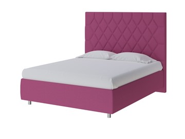 Кровать в спальню Rhomby 200х200, Рогожка (Savana Berry (фиолетовый)) в Петрозаводске