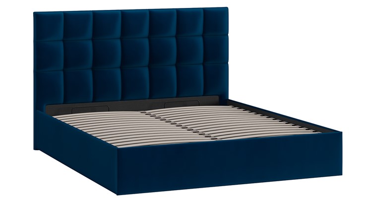 Двуспальная кровать с подъемным механизмом Эмбер (Велюр Confetti Blue) в Петрозаводске - изображение 1
