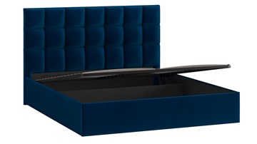 Двуспальная кровать с подъемным механизмом Эмбер (Велюр Confetti Blue) в Петрозаводске - предосмотр 2